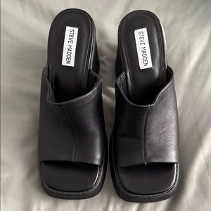 Steve Madden Black Women's Mules